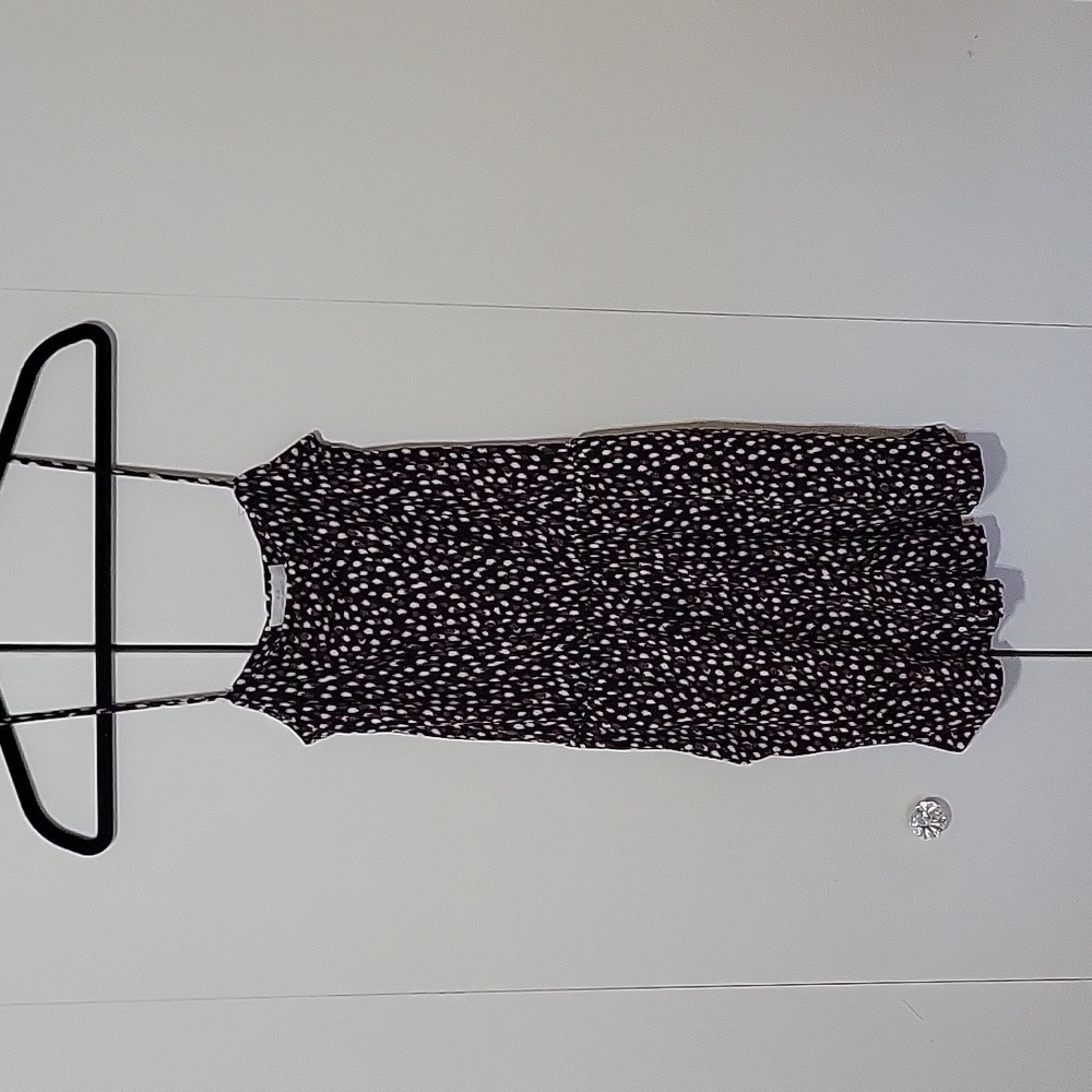H&M Black and Brown Spaghetti Strap Romper With Pockets